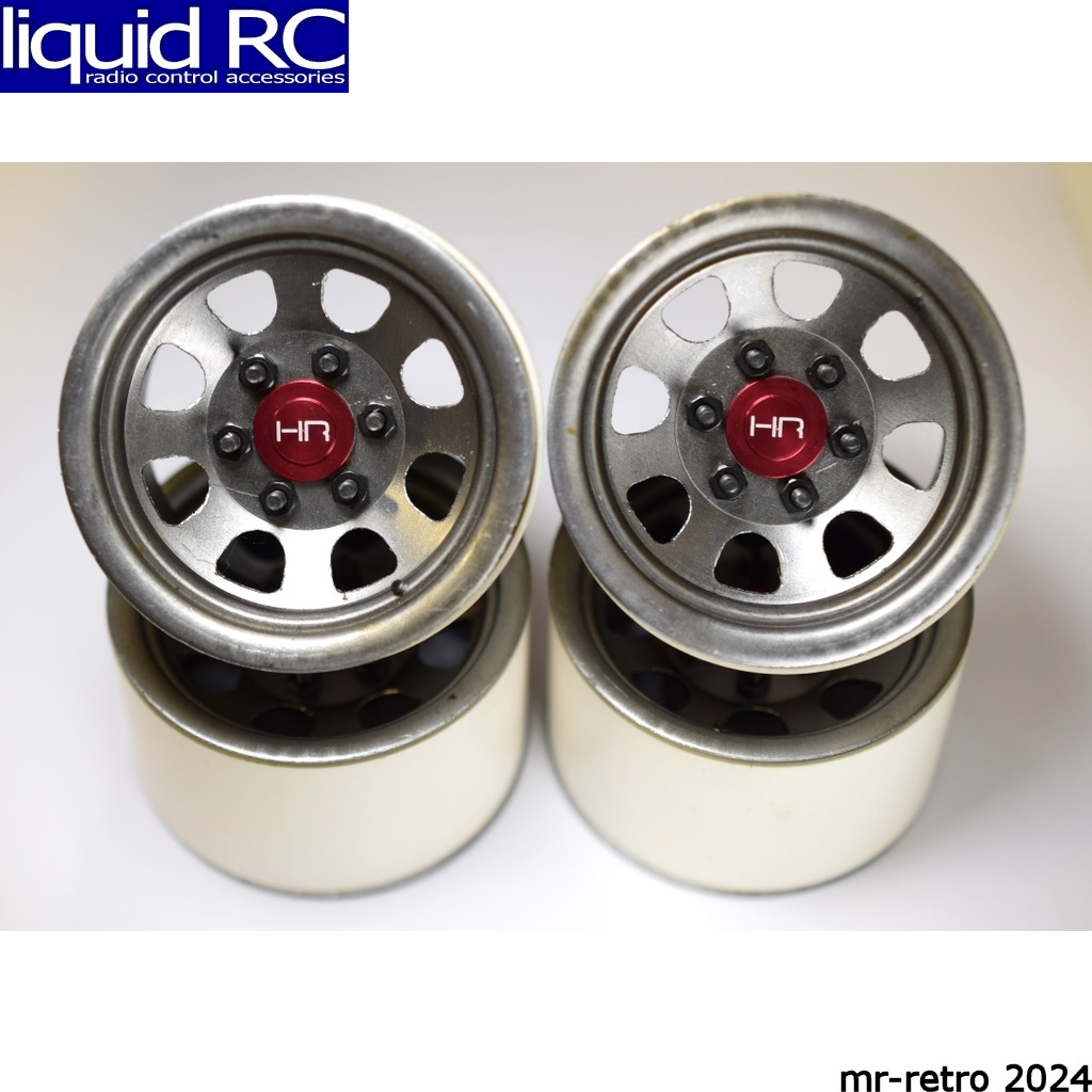 Hot Racing BLW22S18 Raw Steel 2.2 Beadlock 6-Lug Wagon Wheels 12mm Hex (4) - Picture 1 of 7