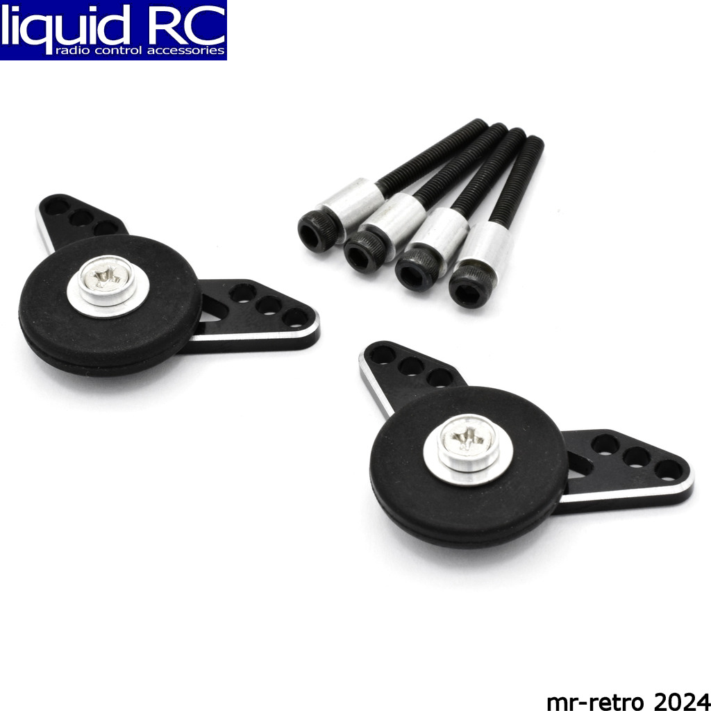 Plater Hot Racing SCP133WH01 Black Adjustable Chariot Skid Plater Wheels ...
