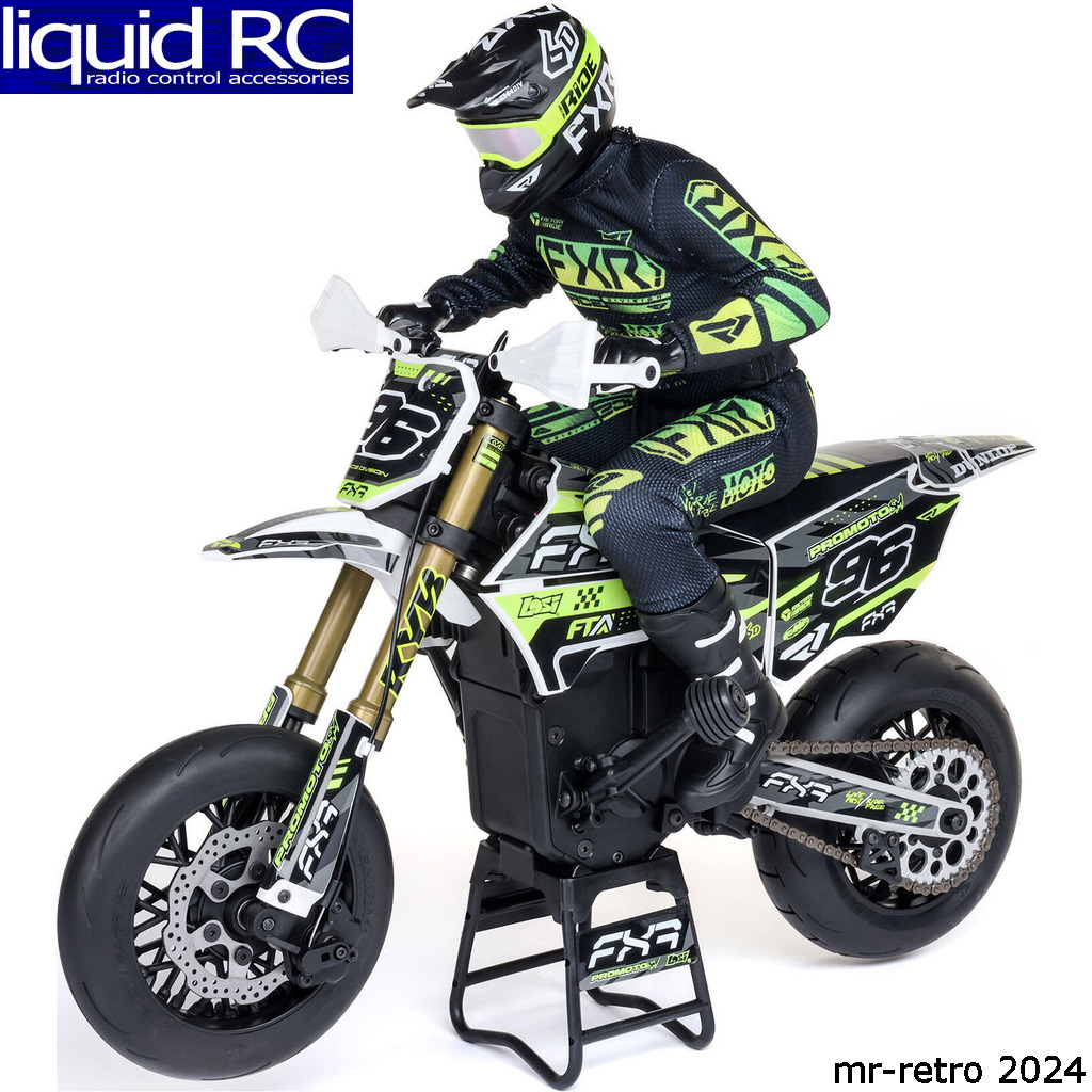 Losi -2272 Promoto-SM 1/4 Super Motocicletta FXR Bianco: RTR Basic - Foto 1 di 2
