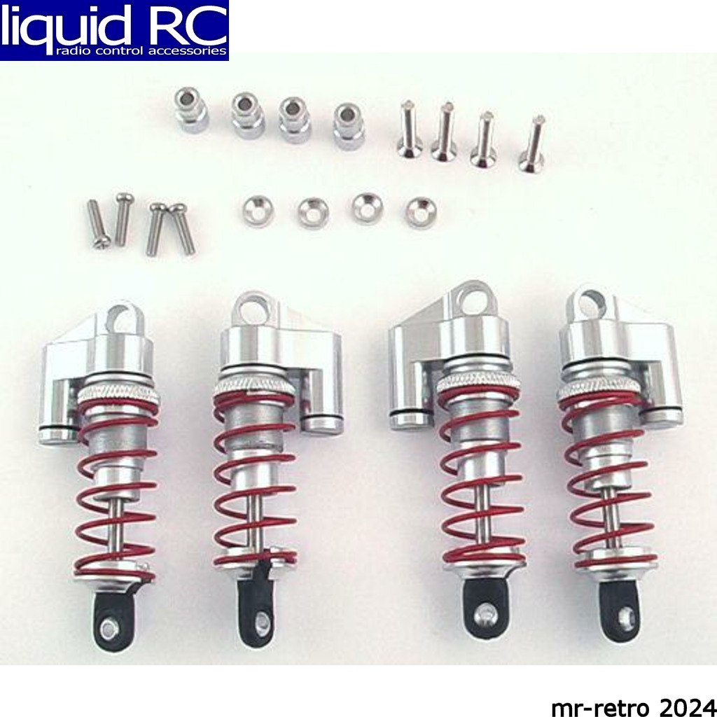 Team Losi LST ショックセット　サベージなどモントラに Hot Racing MLT363R08 Aluminum Reservoir Shock Set (4) - Losi 1/18