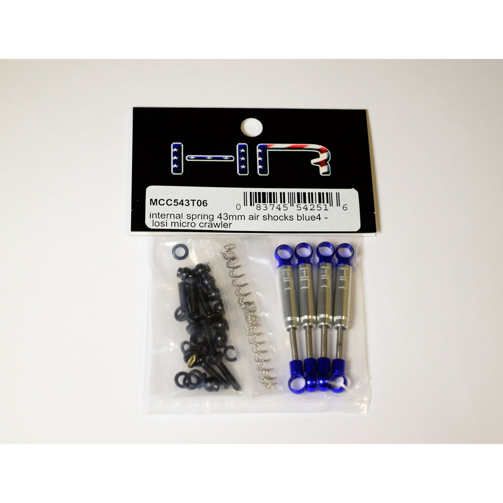 Hot Racing MCC543T06 Internal Spring 43mm Air Shocks (blue)(4) - Losi Micro - Picture 5 of 10