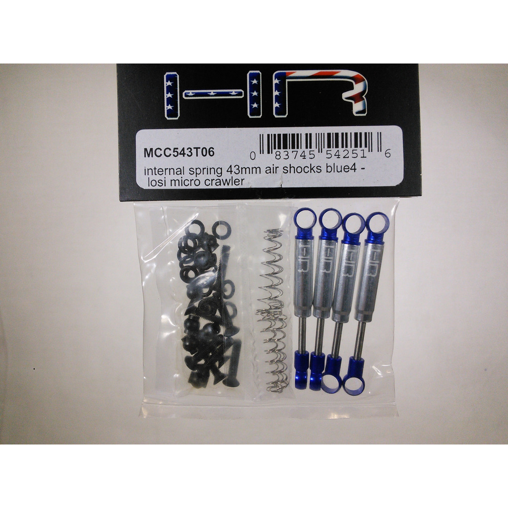 Hot Racing MCC543T06 Internal Spring 43mm Air Shocks (blue)(4) - Losi Micro - Picture 8 of 10